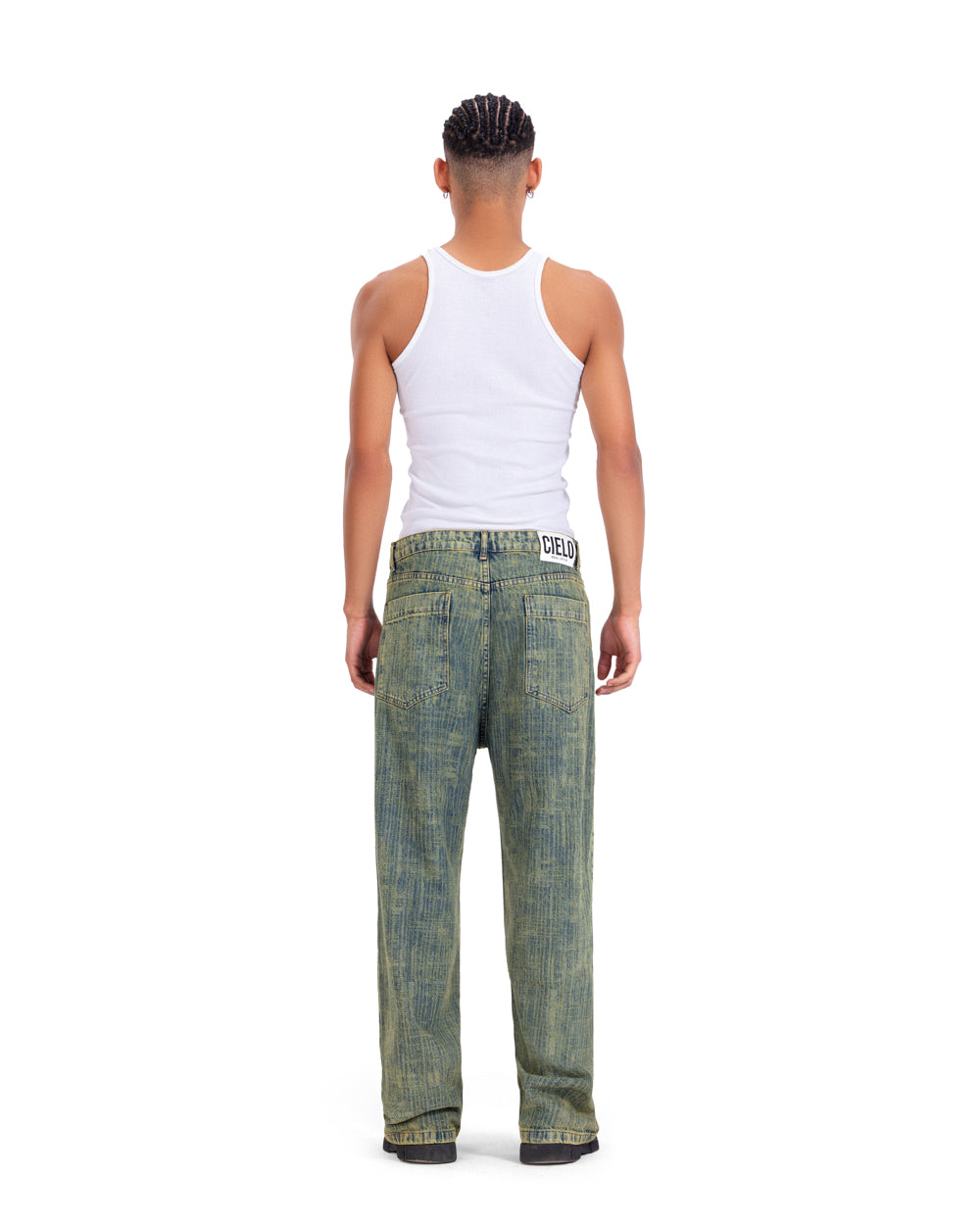 Distressed Denim - Gradient Green
