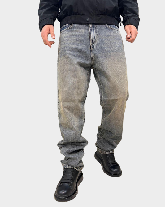 Men's Slim Straight Denim-Vintage Blue