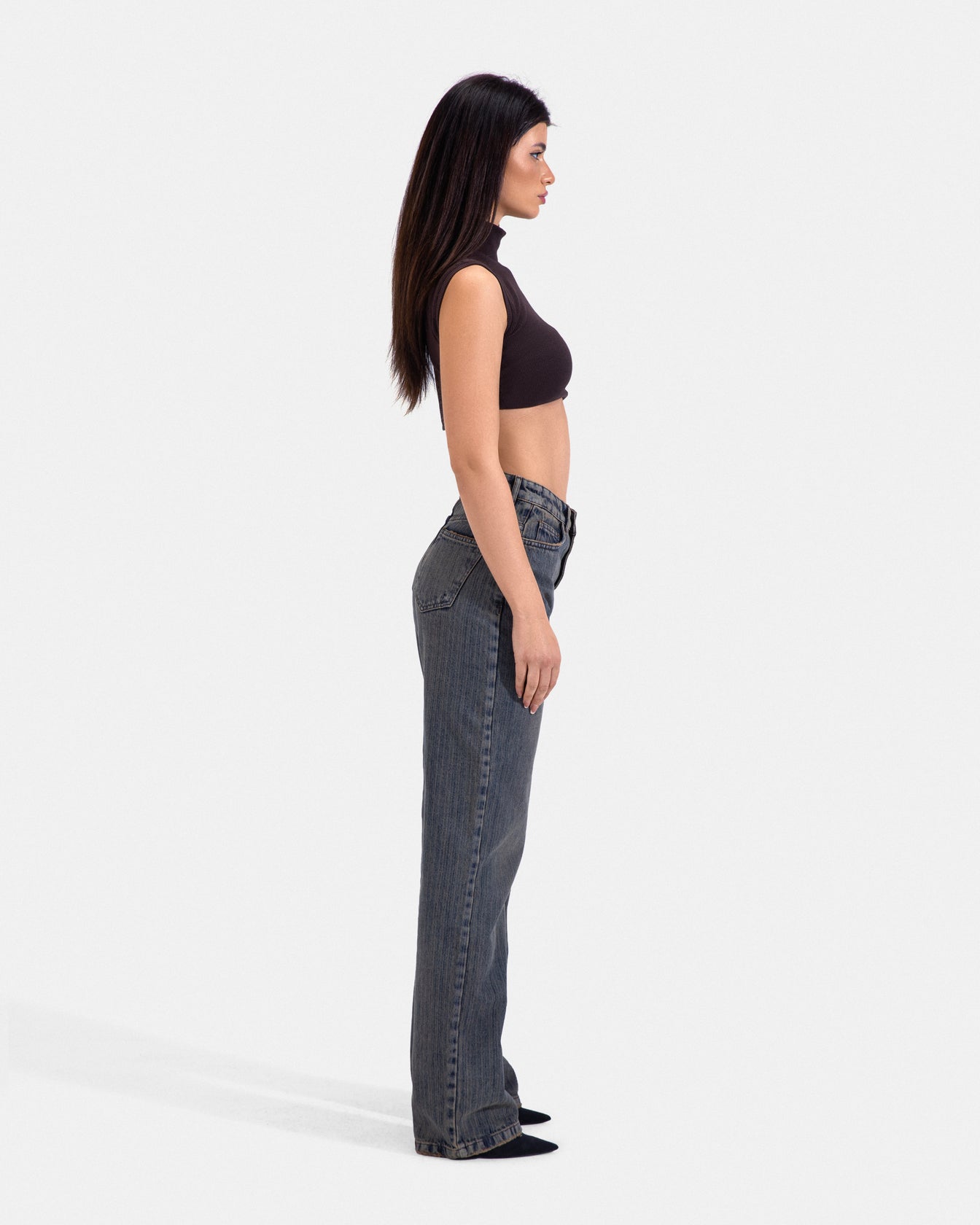 The Striped Jeans - Vintage Blue