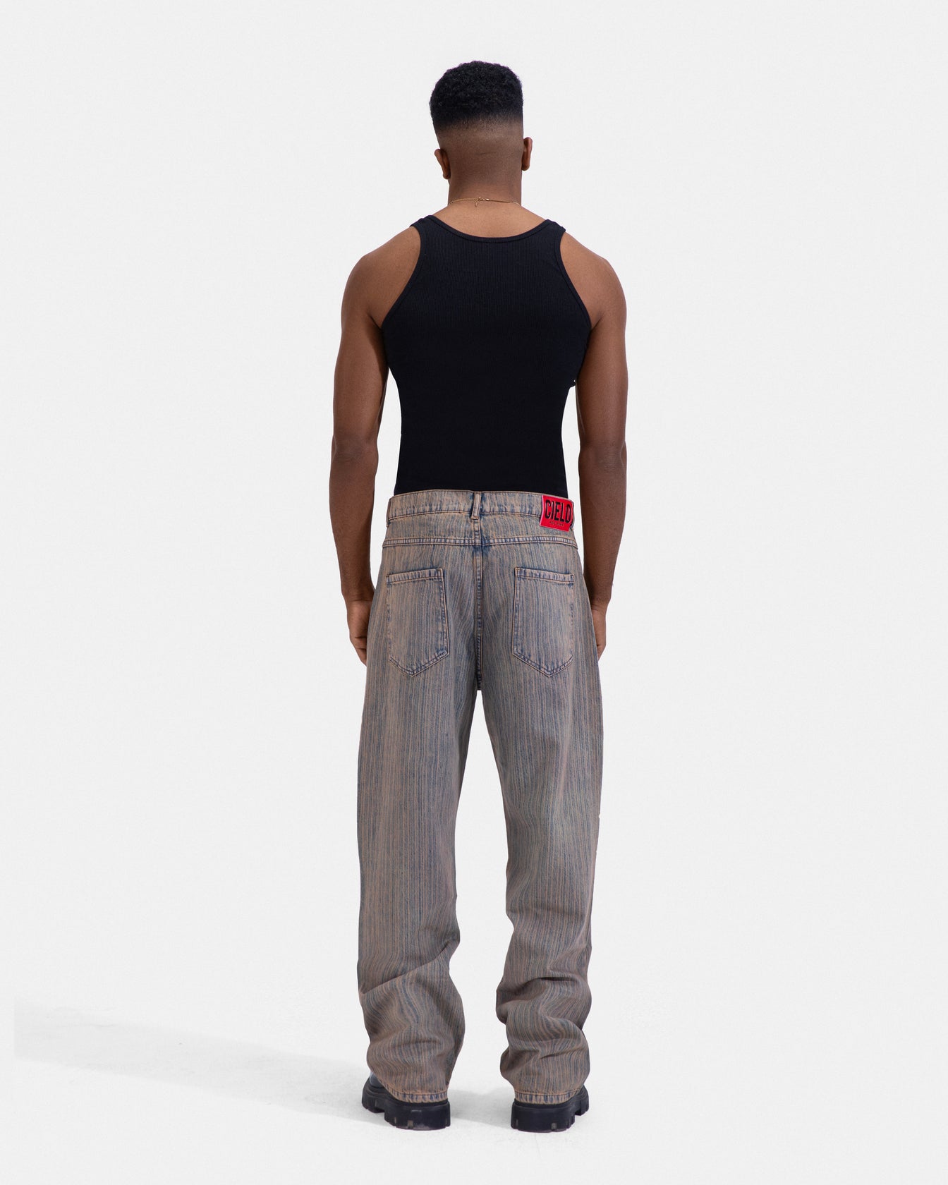 The Striped Jeans - BEIGE
