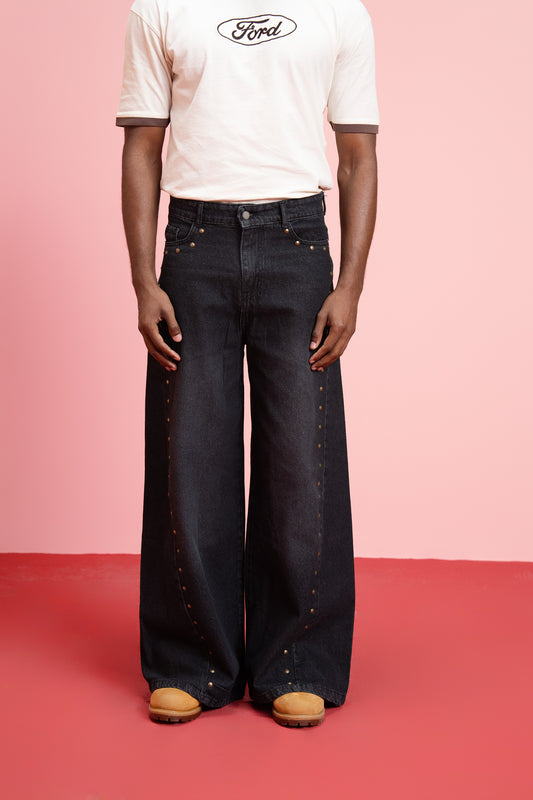 Heat Jeans- Studs Black