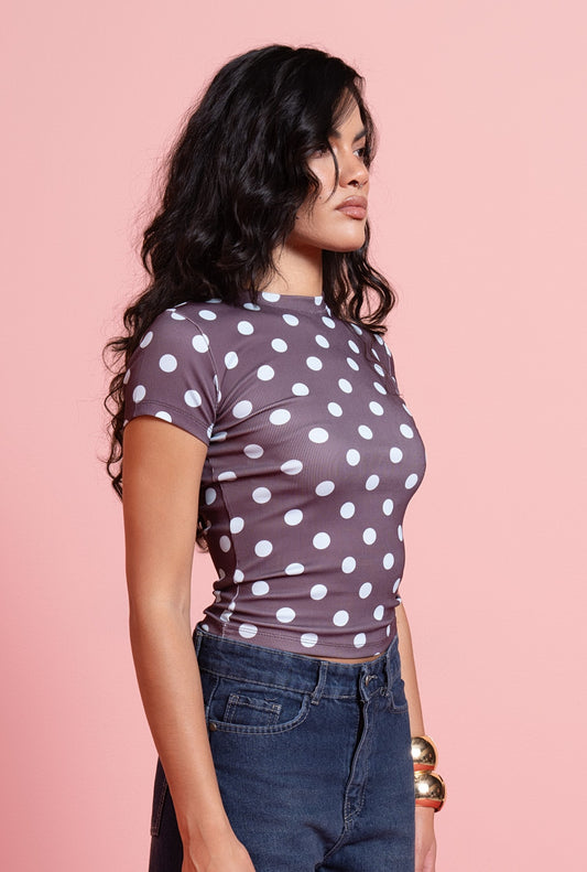 Polka dots Top - Cherry Cream