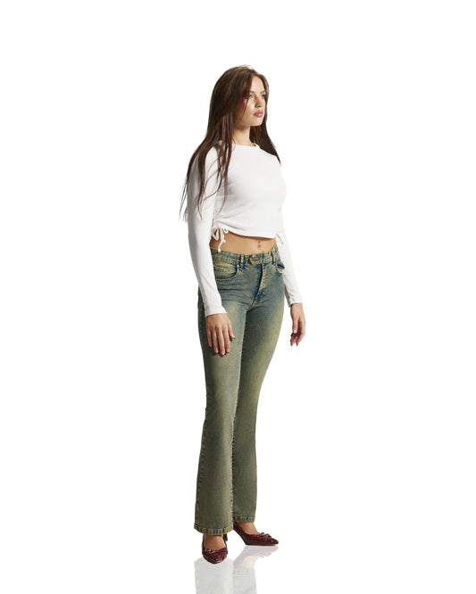 Flare Jeans- Cream