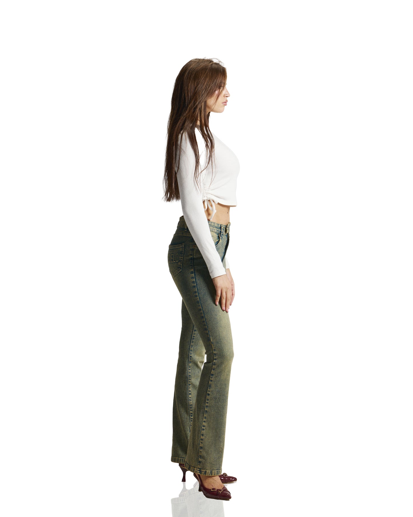 Flare Jeans- Cream