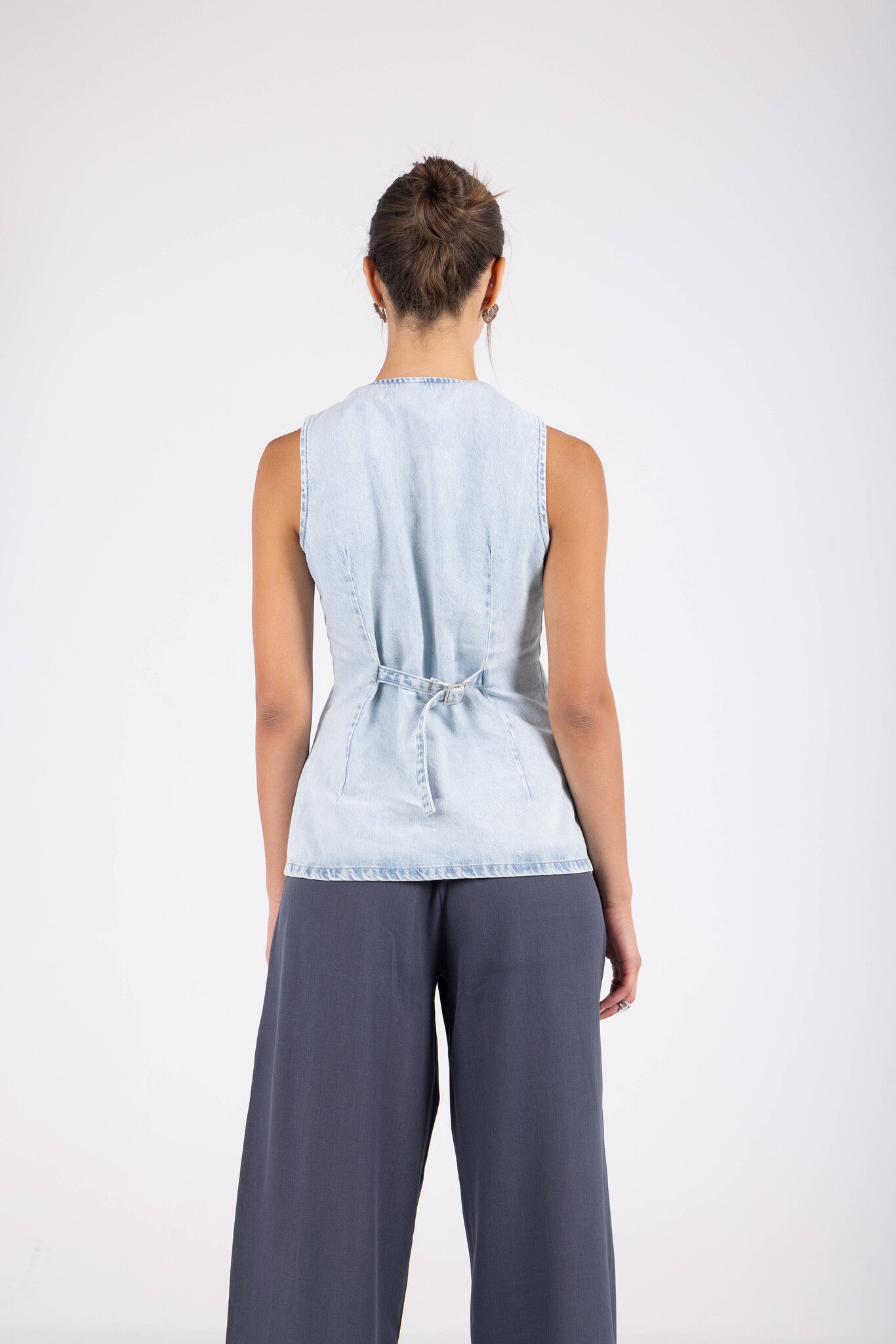 Denim Vest - Ice