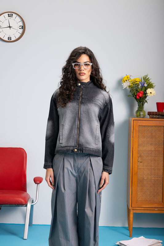 Moto Jacket - Acid Wash