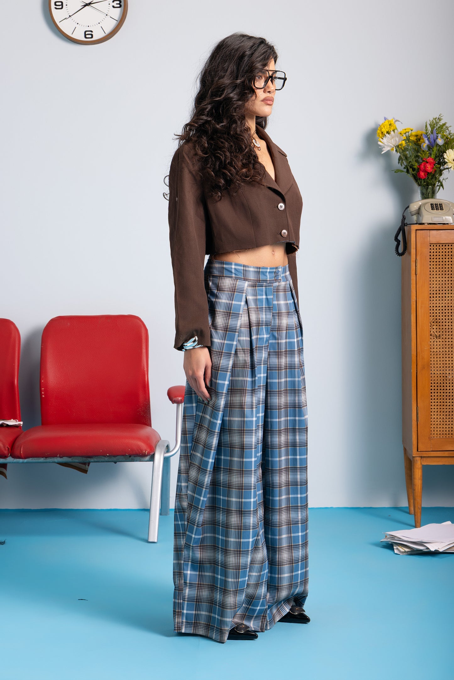 Kairo Pleated - Sky Check