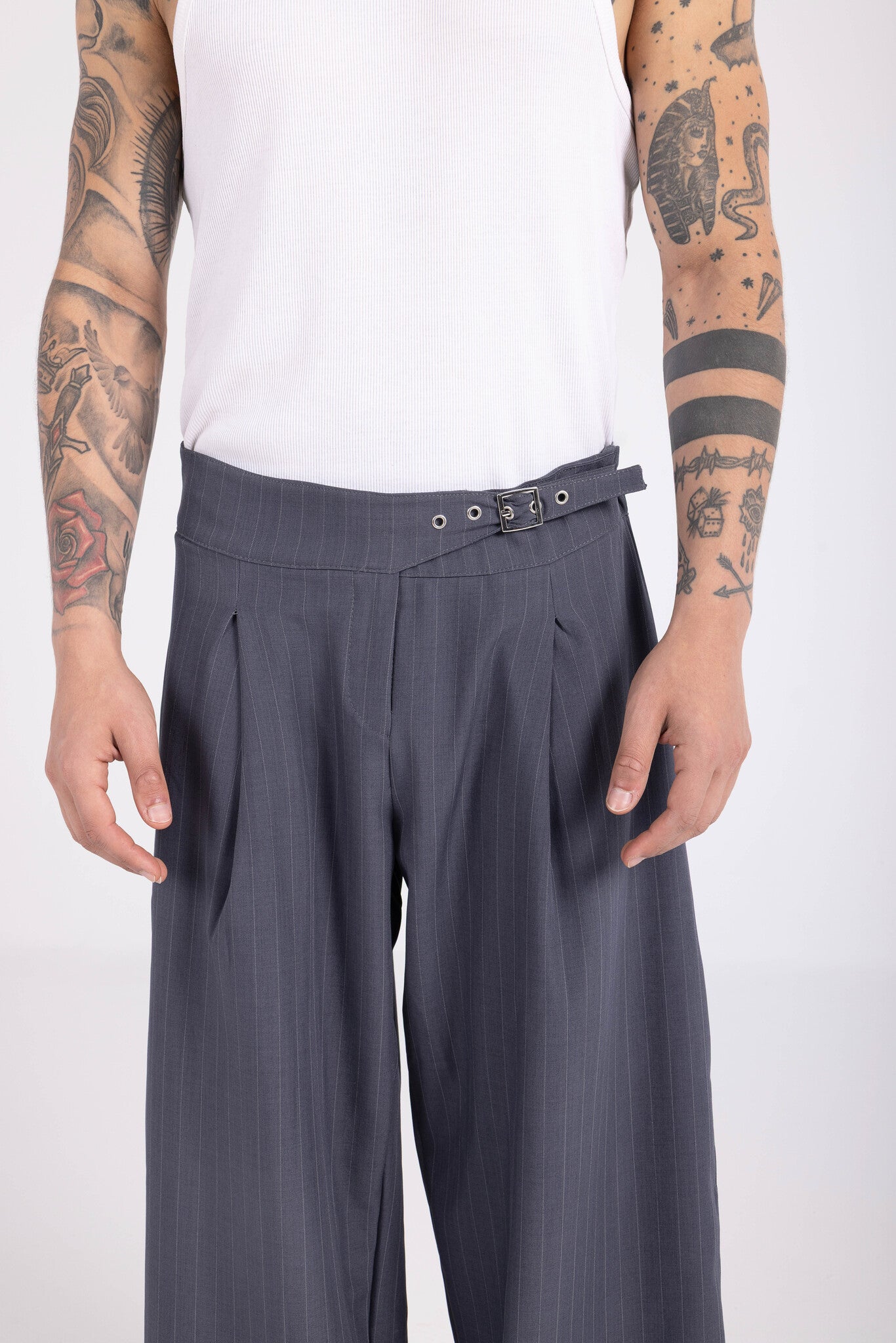 Striped Cinch Trouser - Dawn