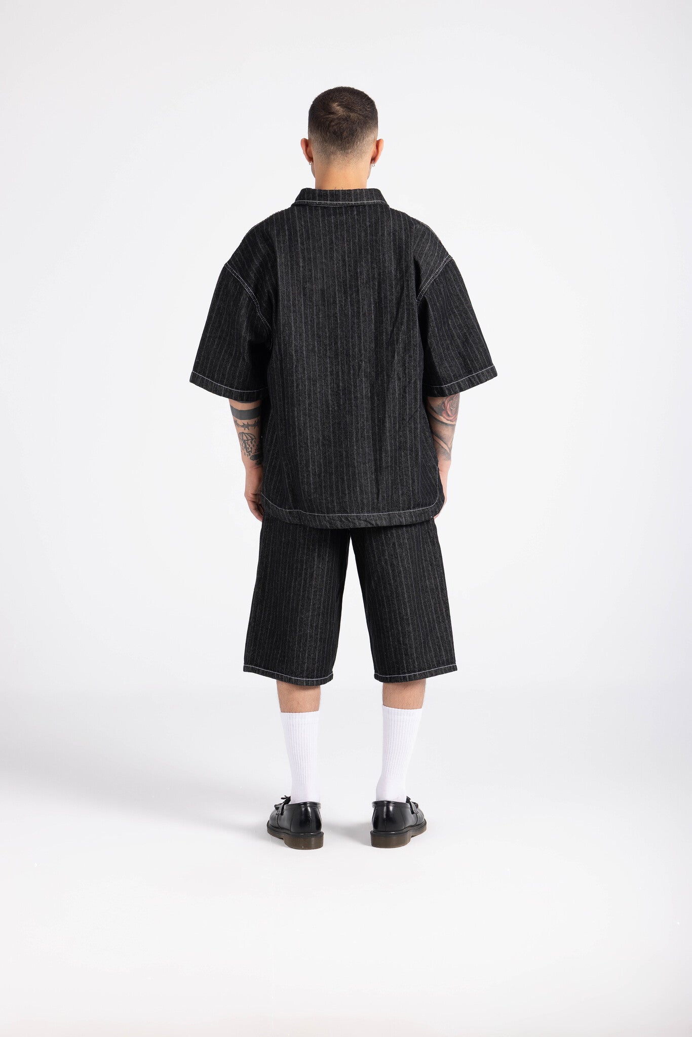 Denim Uniform-Black Stripes