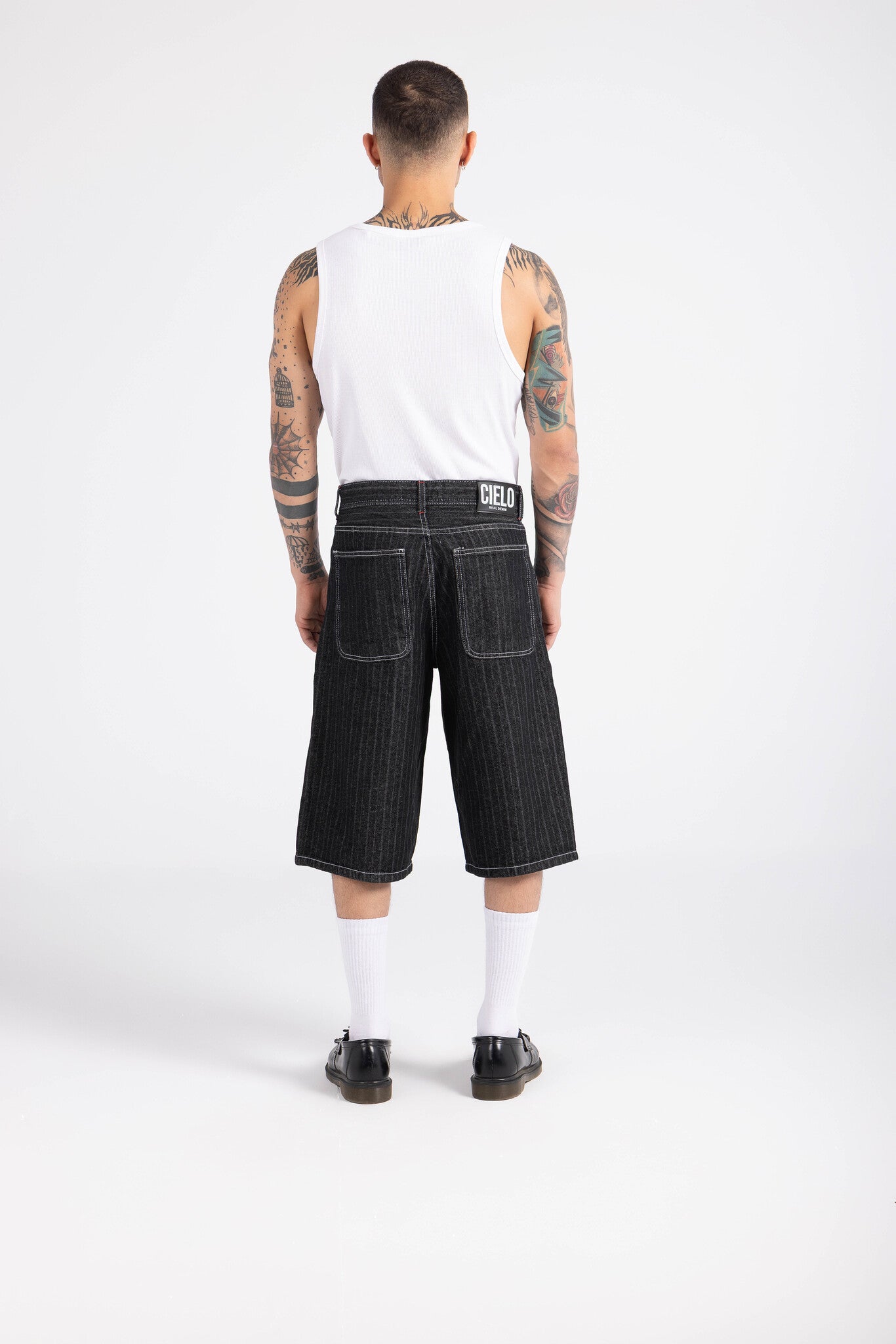 Striped Jort - Black