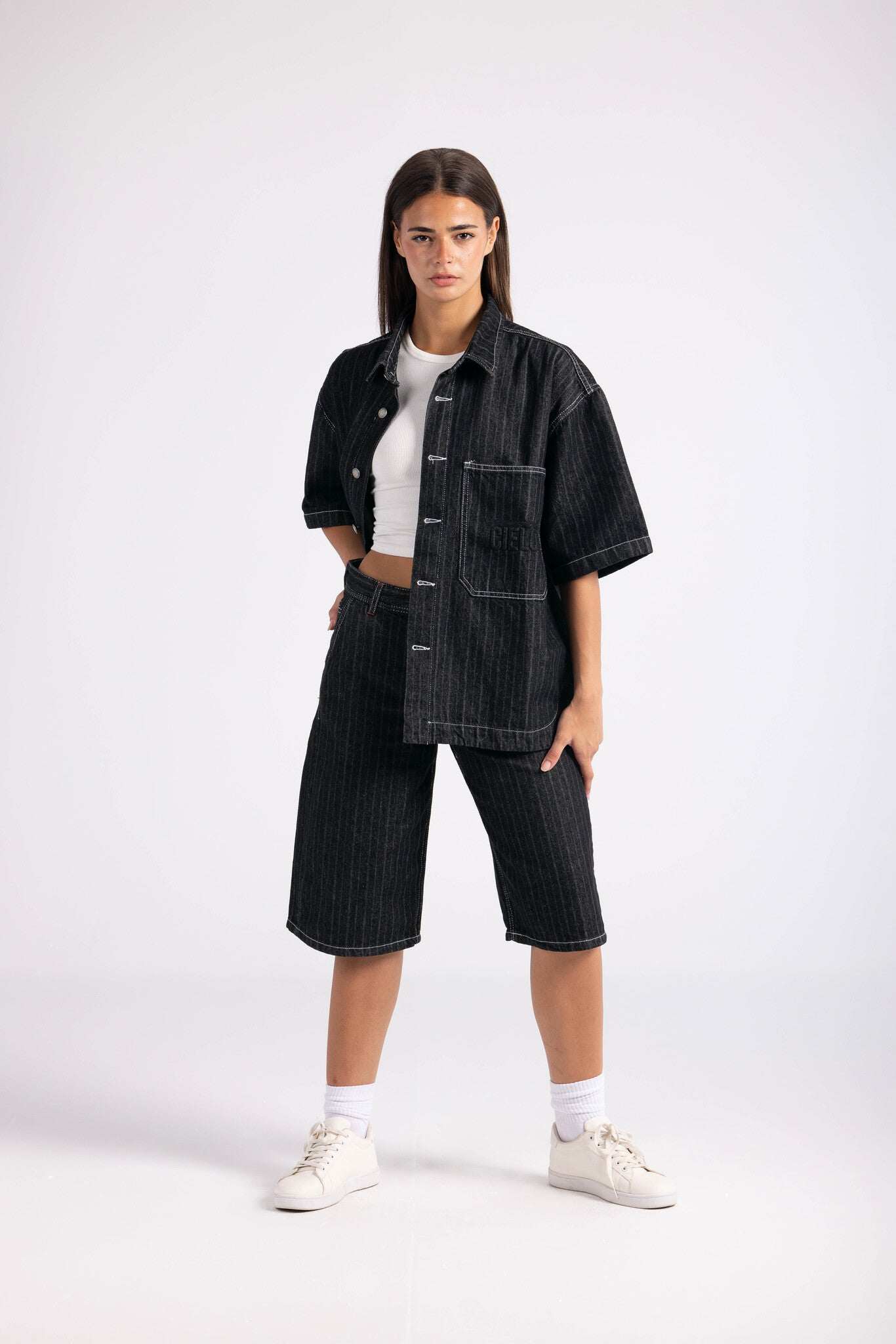 Striped Jacket - Black