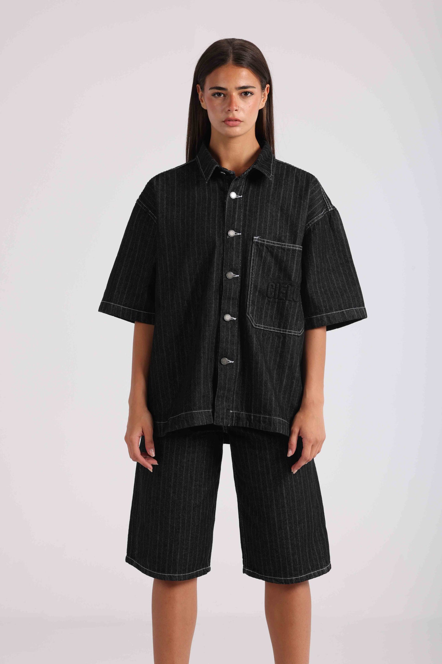 Striped Jacket - Black