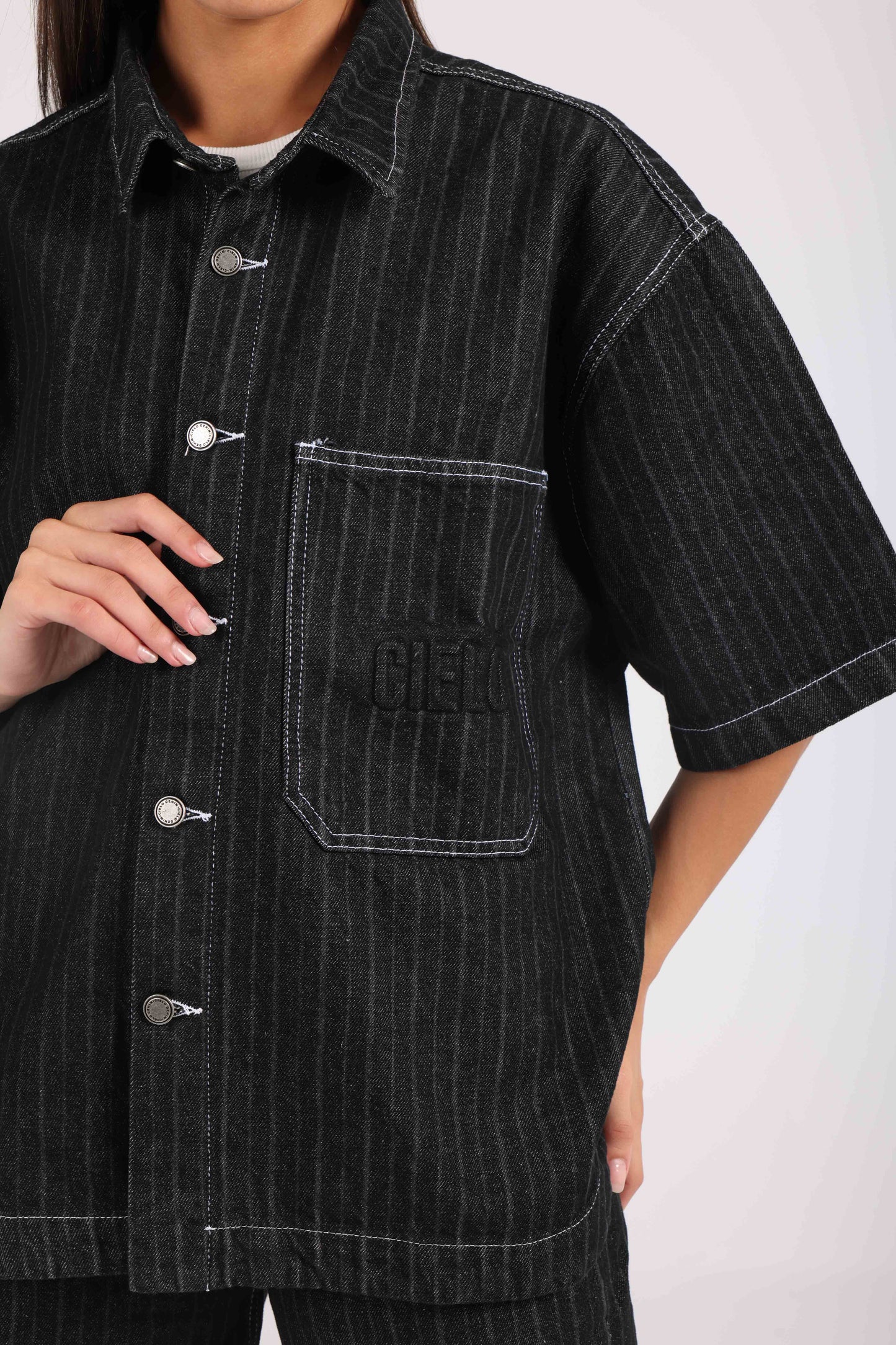 Striped Jacket - Black