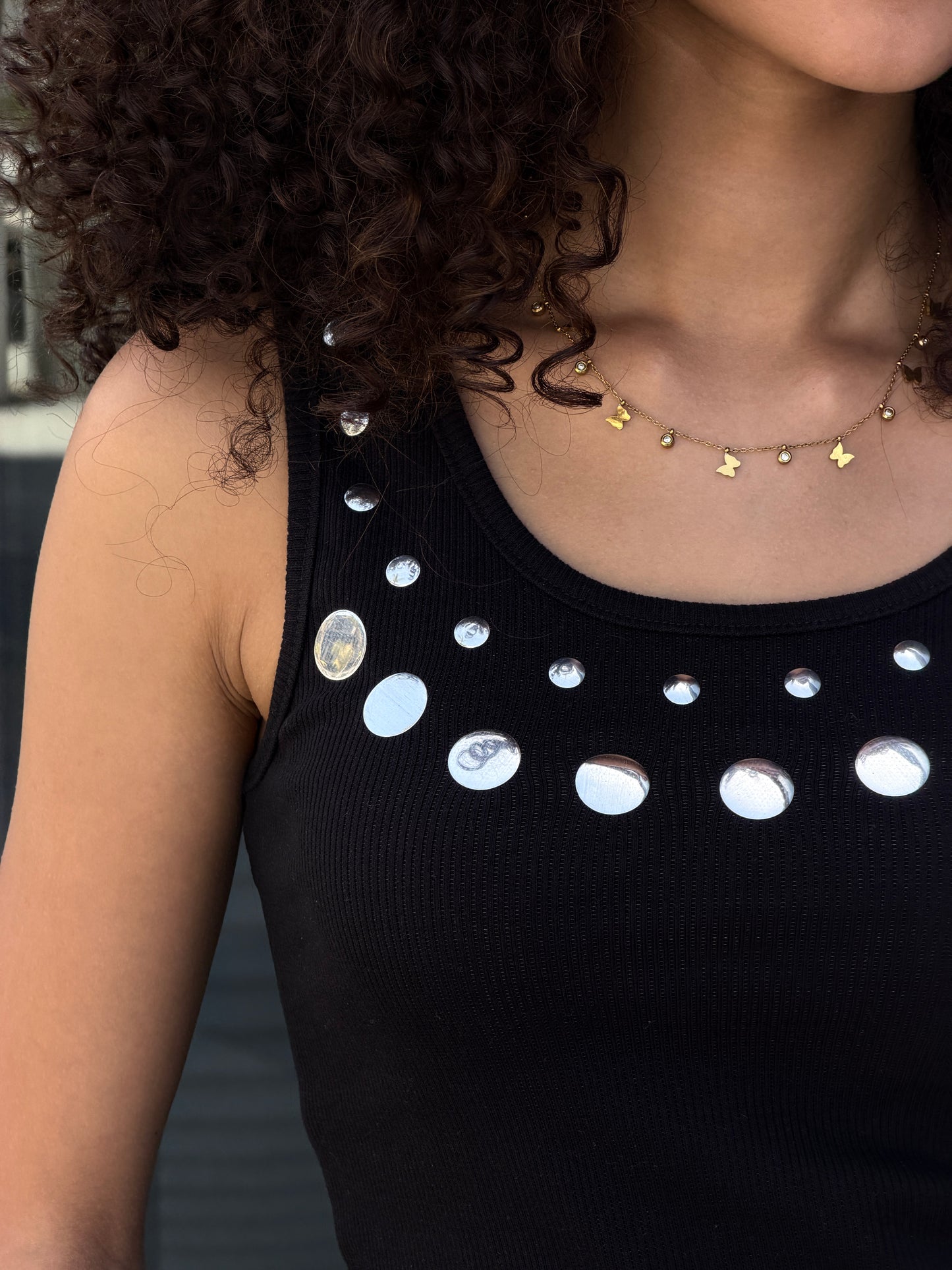 Play Tank Top - Black Silver