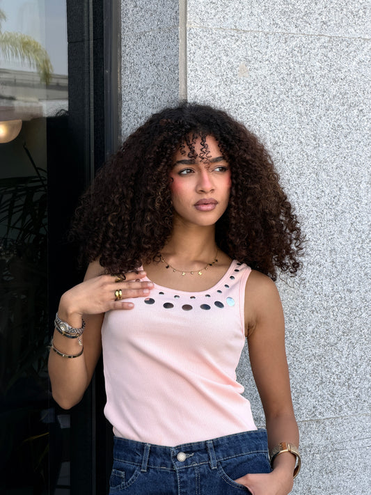 Play Tank Top - Pink Silver