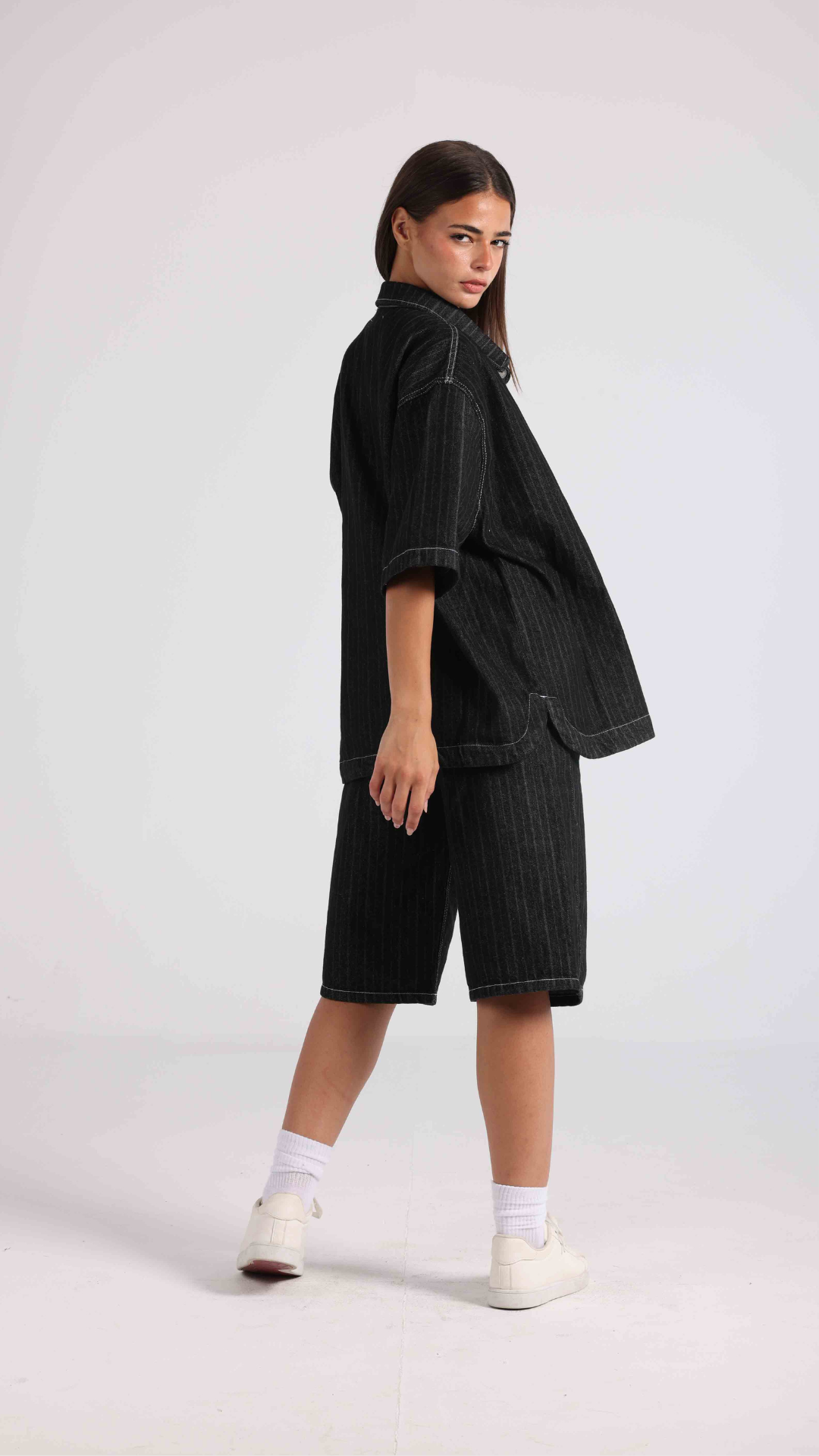 Denim Uniform-Black Stripes