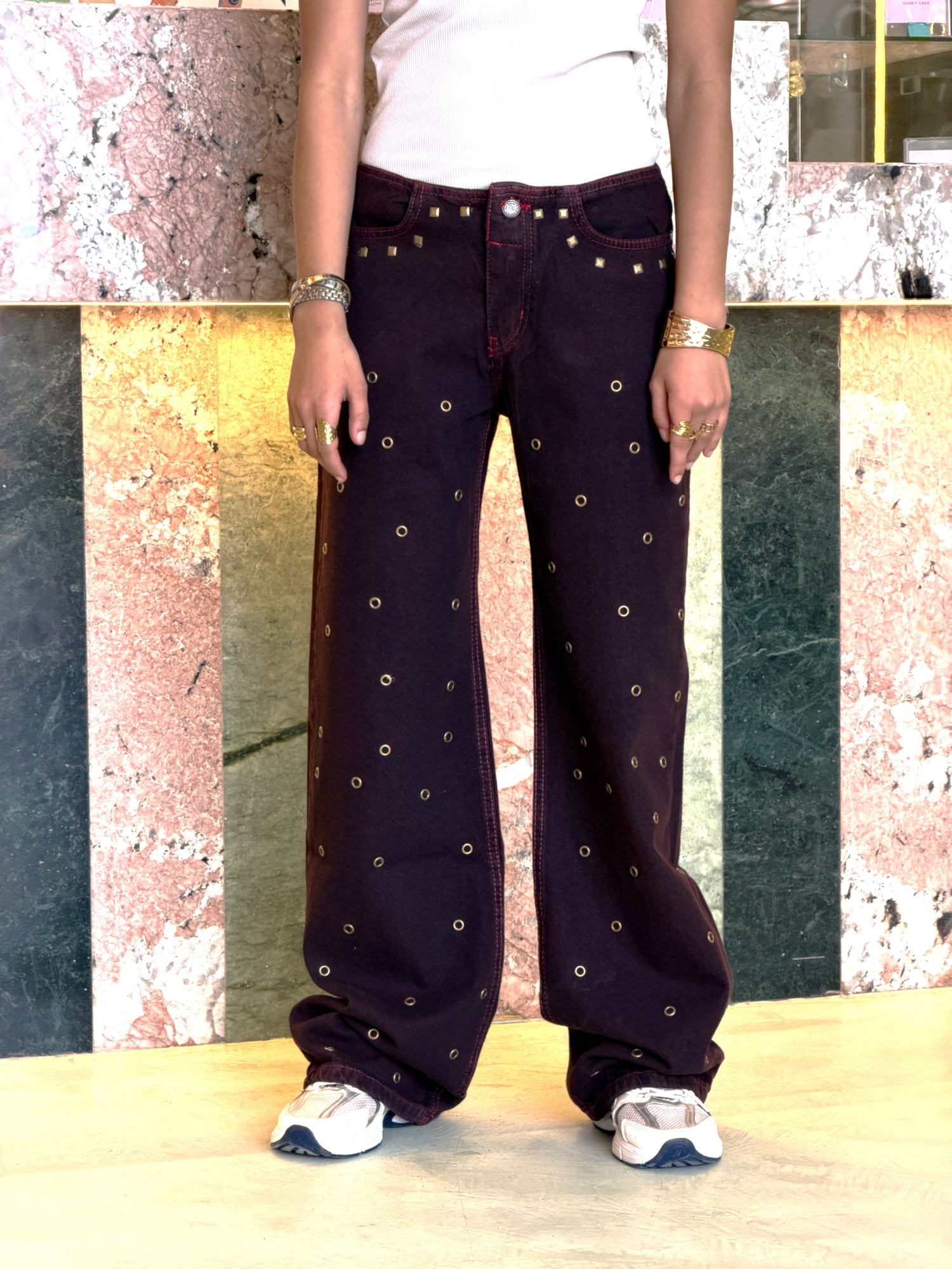 No Waist denim Studs