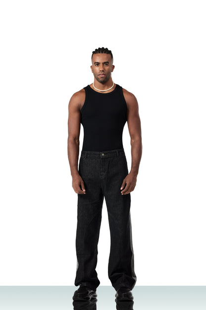 THE FLIPPED JEANS - BLACK