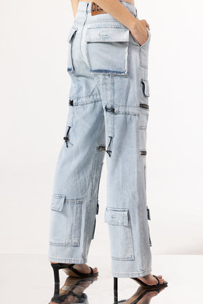 MULTI POCKET JEANS - LIGHT BLUE