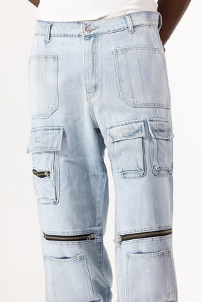 MULTI POCKET JEANS - LIGHT BLUE