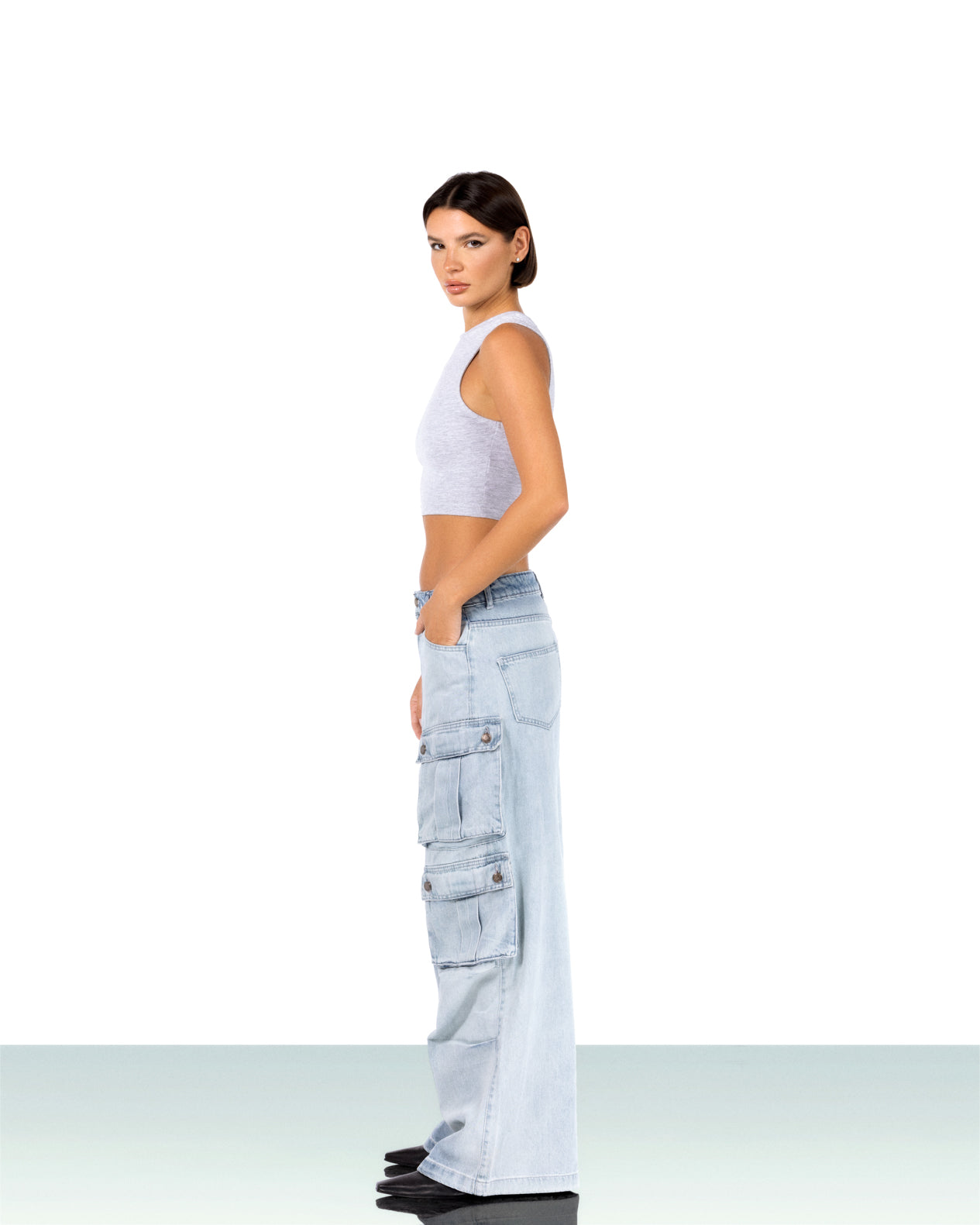 DRAPED CARGOS - PALE BLUE