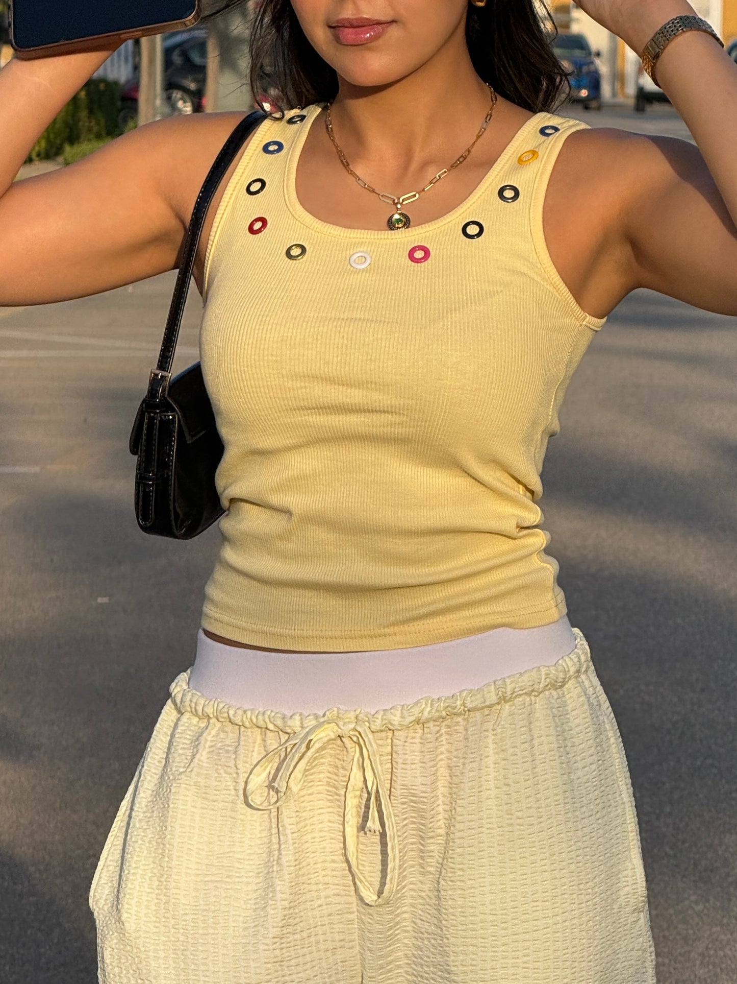Play Tank Top -  Yellow Mix
