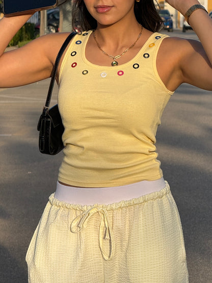 Play Tank Top -  Yellow Mix