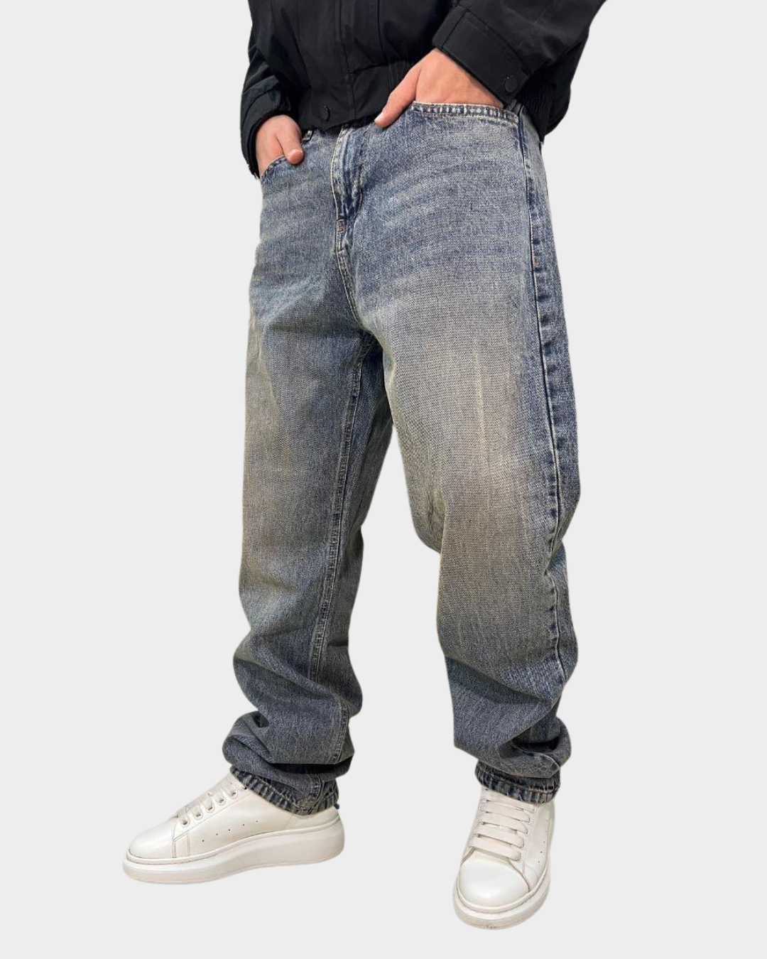 Men's Slim Straight Denim-Vintage Blue