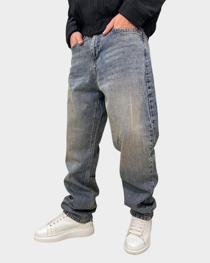 Men's Slim Straight Denim-Vintage Blue