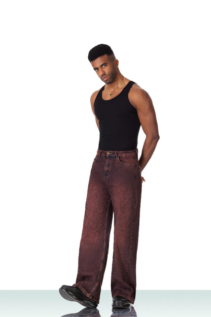 HEAT JEANS - BURGUNDY