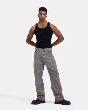 The Striped Jeans - BEIGE