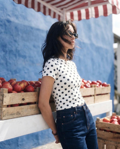 Polka dots Top - Vanilla