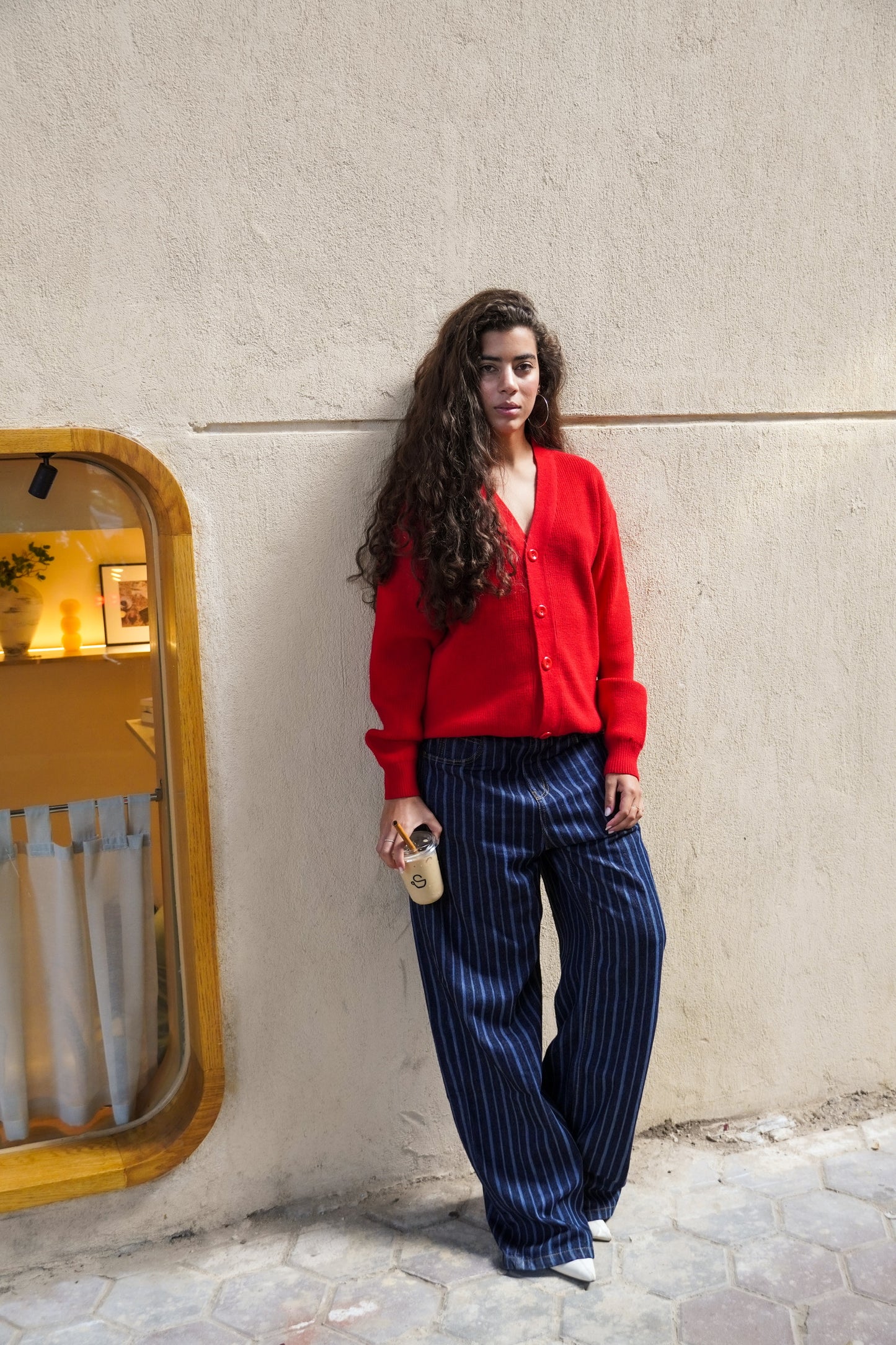 Striped Jeans - Dark Blue