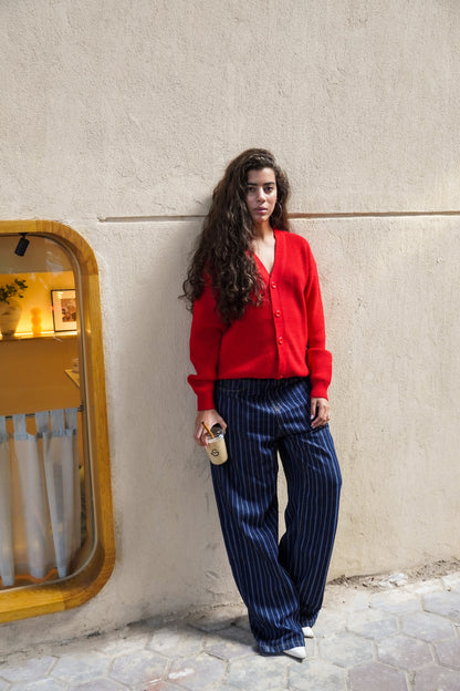 Striped Jeans - Dark Blue