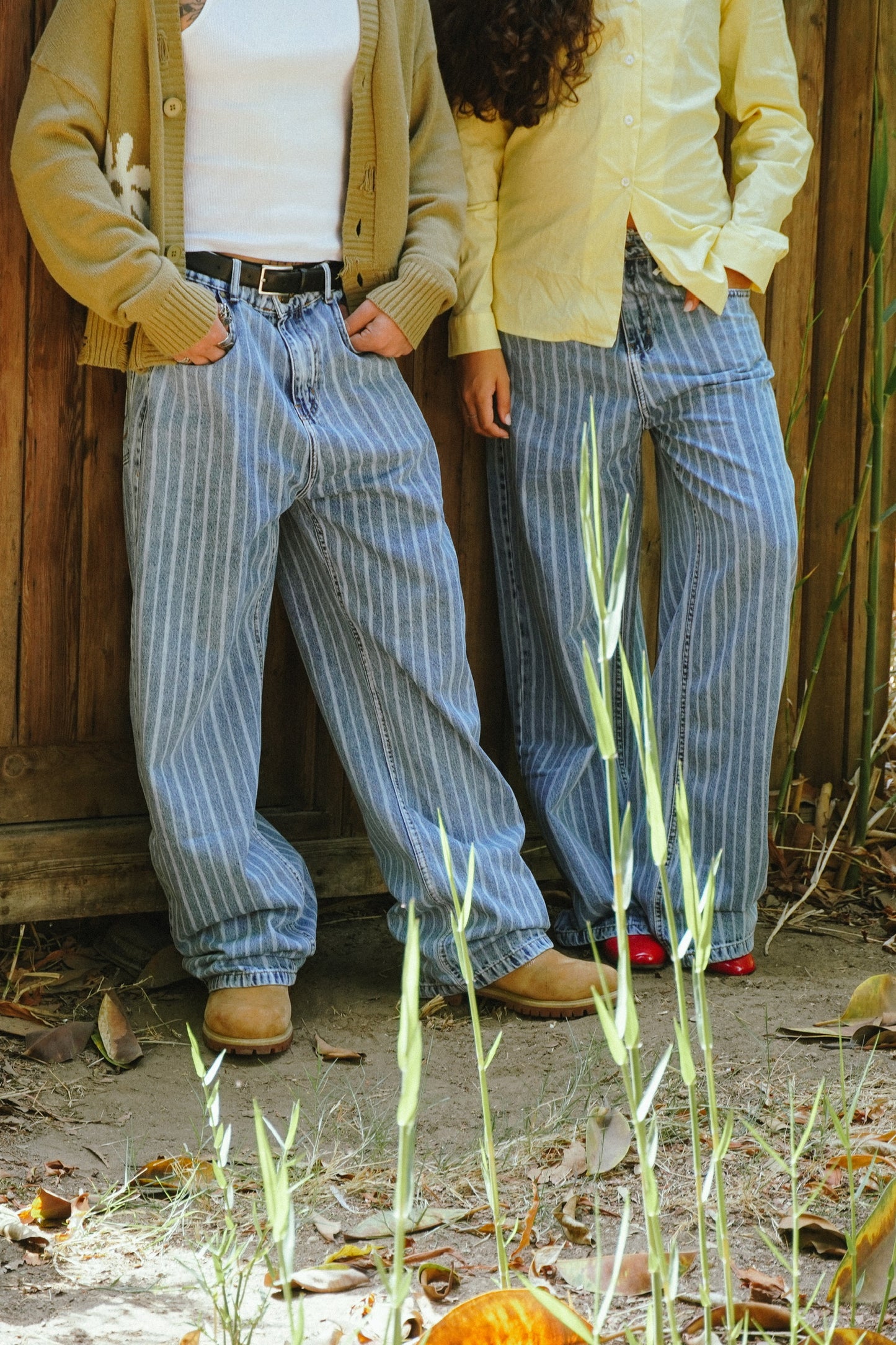 Striped Jeans - Light Blue