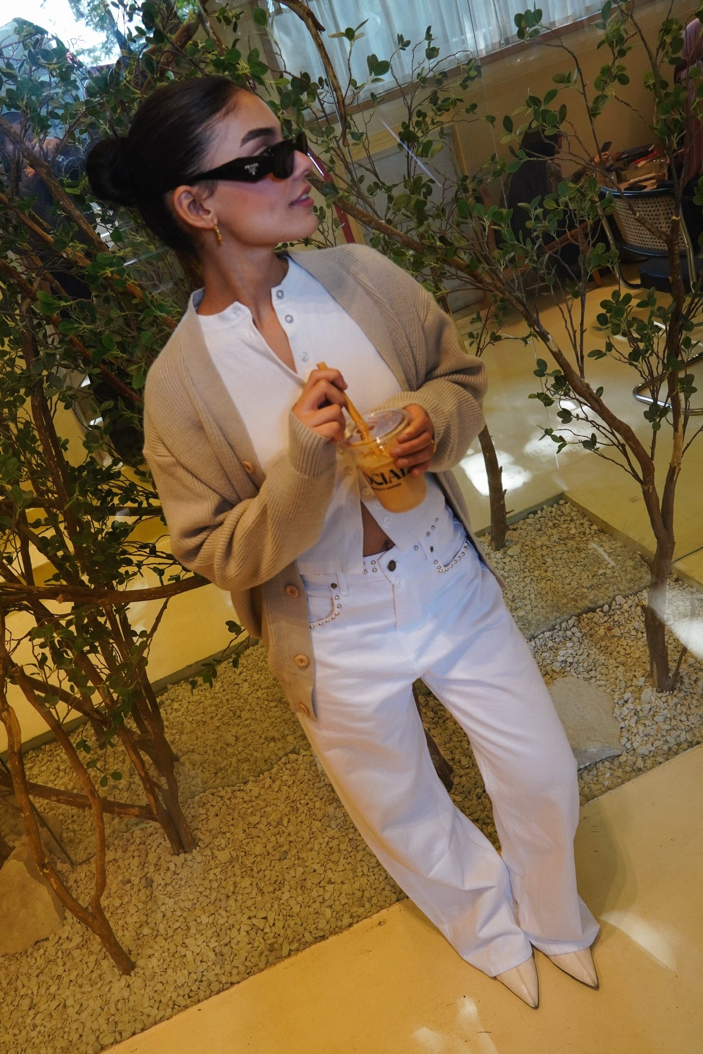 Knitted Cardigan - Cream