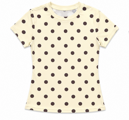 Polka dots Top - Toffee Cream