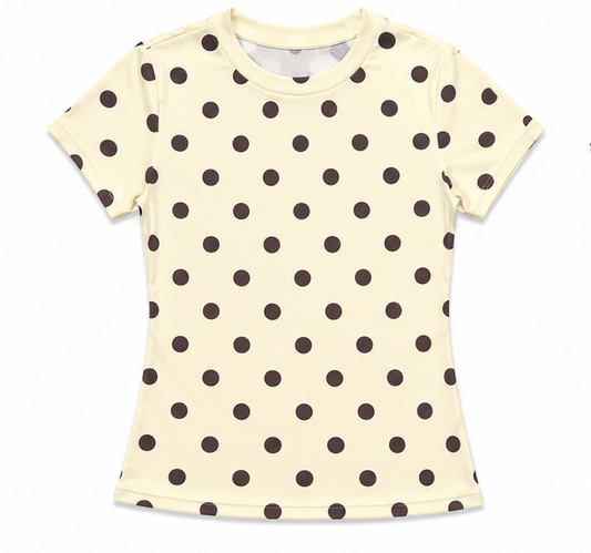 Polka dots Top - Toffee Cream