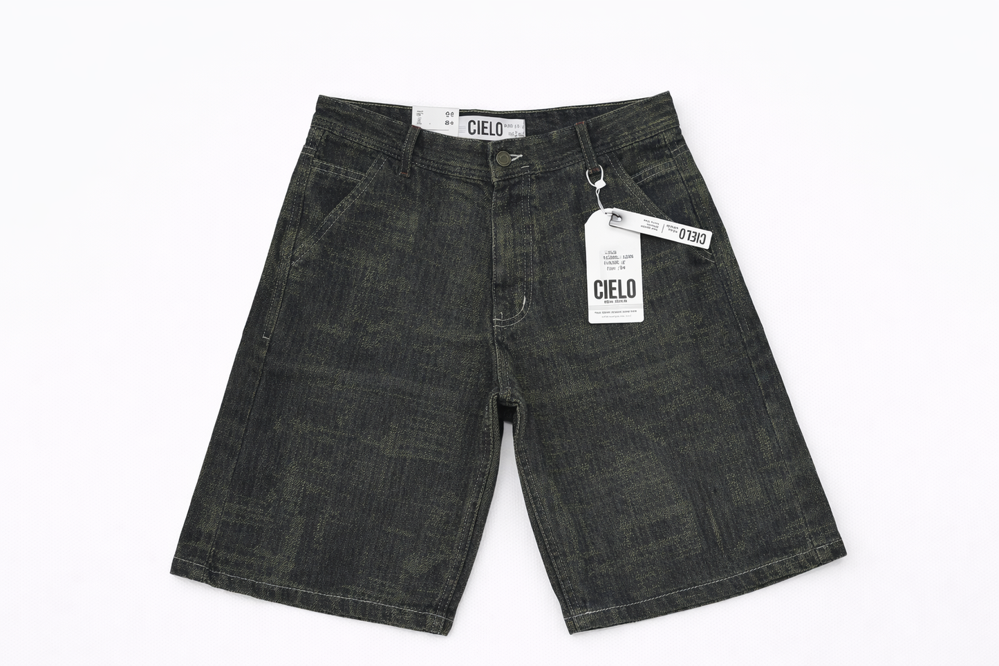 Distressed Jorts - Mud