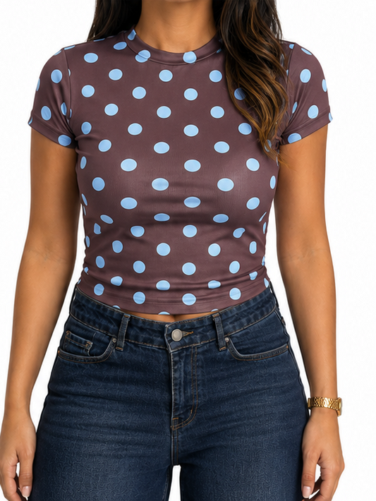 Polka dots Top - Cherry Cream