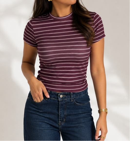 Striped Top - Cola Swirl
