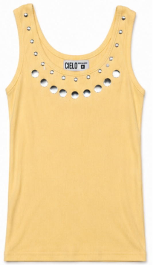 Play Tank Top - Yellow Silver