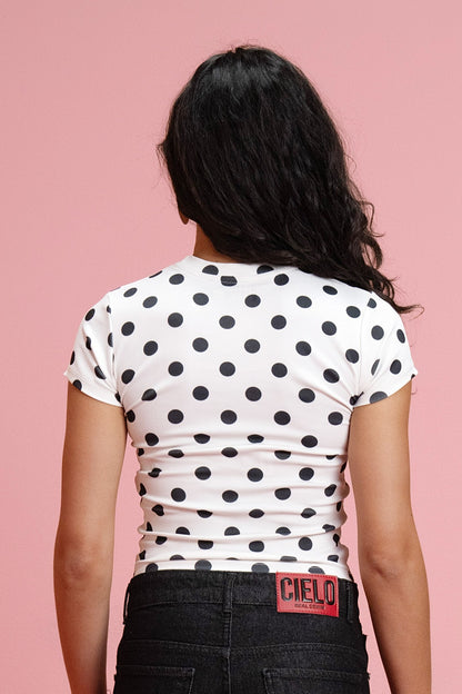 Polka dots Top - Vanilla