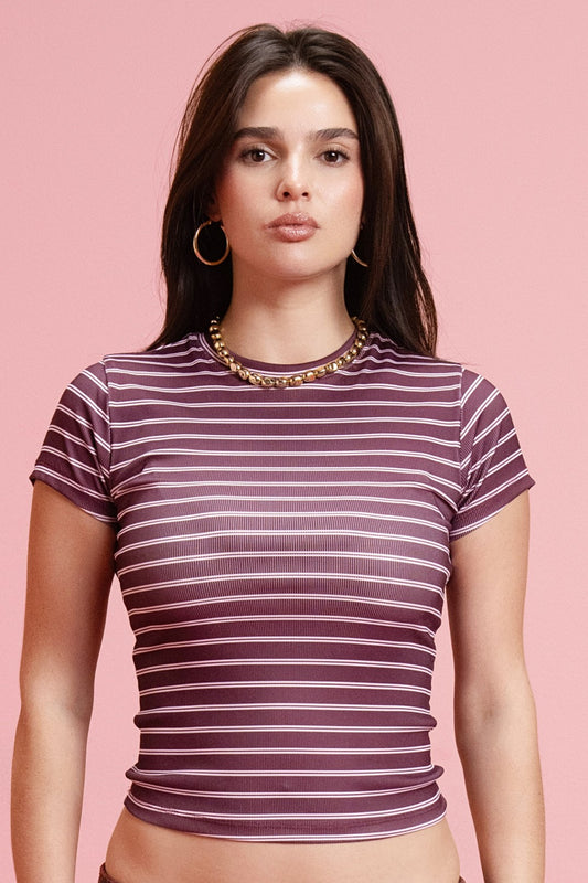 Striped Top - Cola Swirl