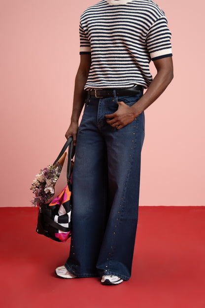 Heat Jeans- Studs BLUE