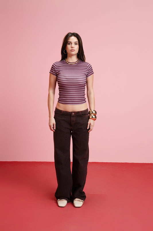 No Waist Denim - Cielo Red