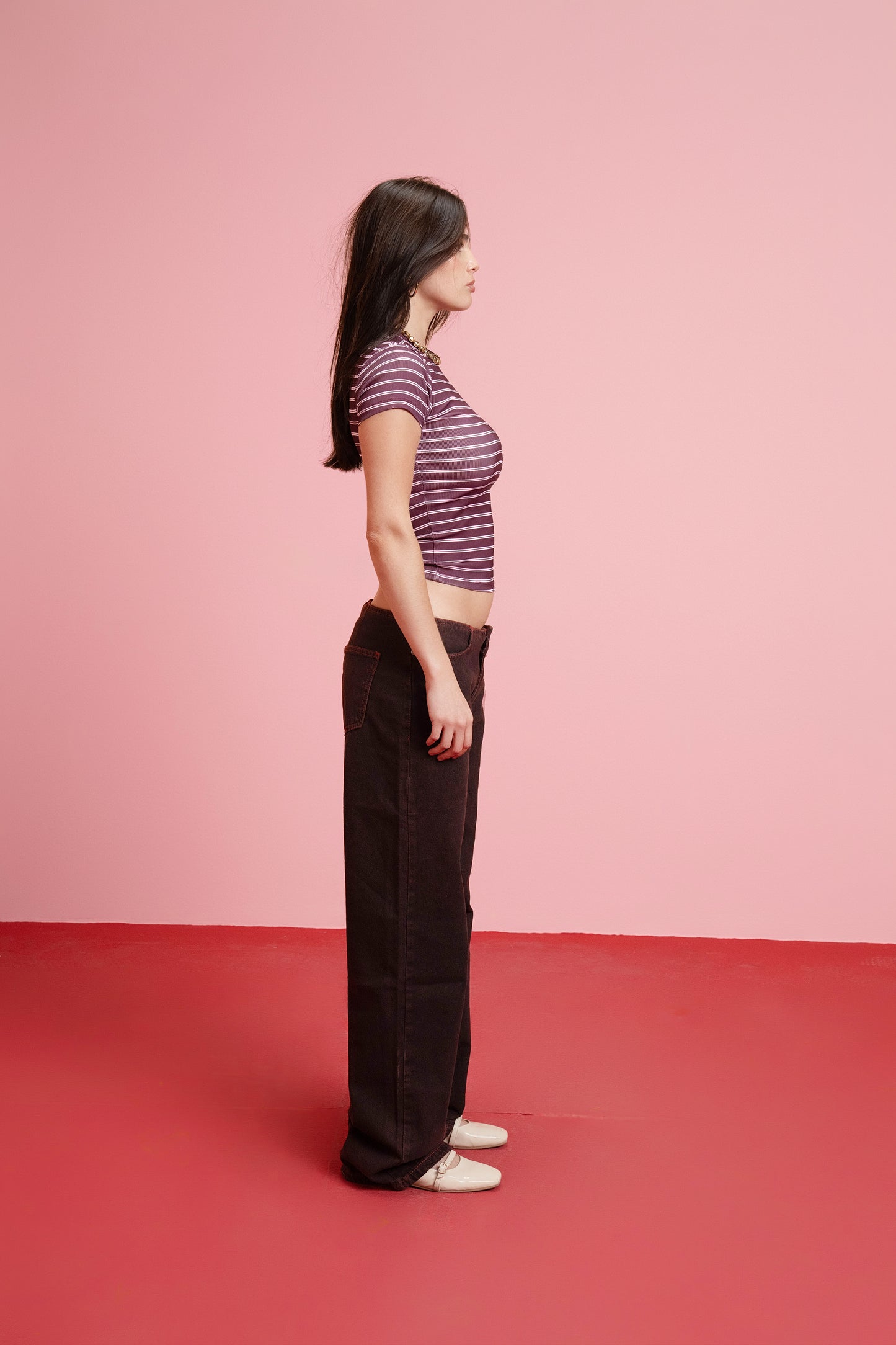 No Waist Denim - Cielo Red