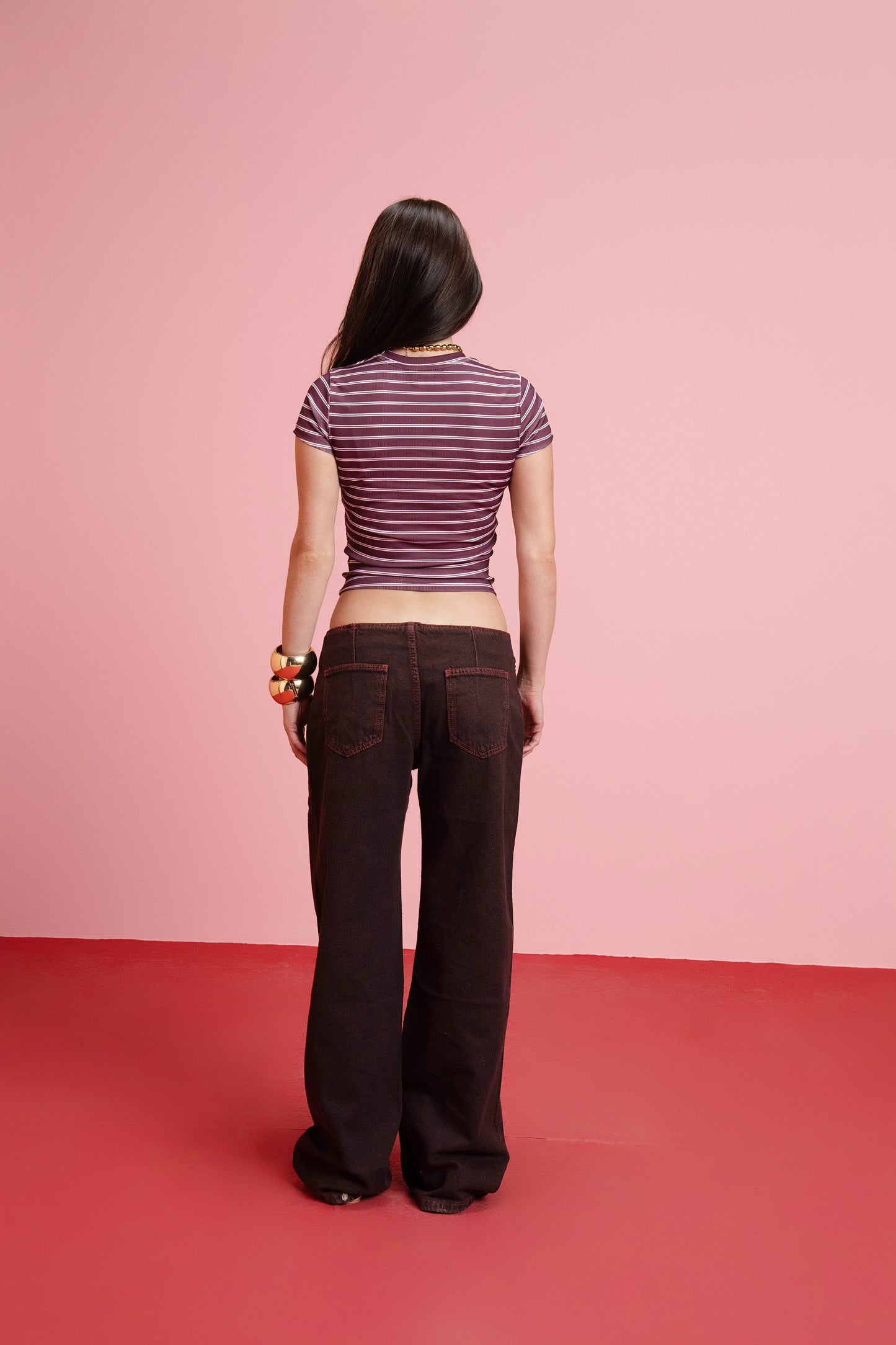 No Waist Denim - Cielo Red