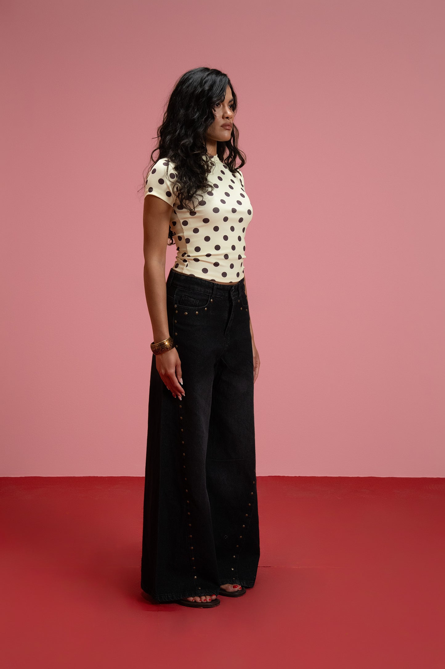 Heat Jeans- Studs Black