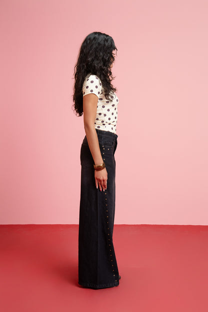 Heat Jeans- Studs Black